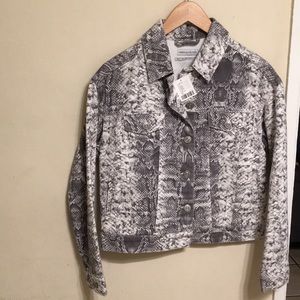 UO Snakeskin Trucker Jacket